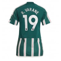 Camiseta Manchester United Raphael Varane #19 Segunda Equipación Replica 2023-24 para mujer mangas cortas